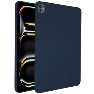 Accezz Liquid Silicone Back Cover mit Stifthalter Apple iPad Pro 13 (2025) M5 / (2024) M4 - Dunkelblau