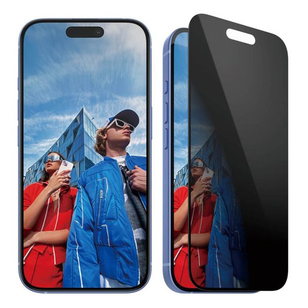 PanzerGlass Ultra Wide Fit Antibakterieller Screen Protector mit Sichtschutz inkl. Applikator Apple iPhone 16