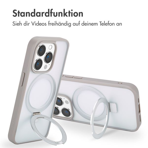 Accezz Ring Stand Backcover mit MagSafe Apple iPhone 15 Pro - Grau