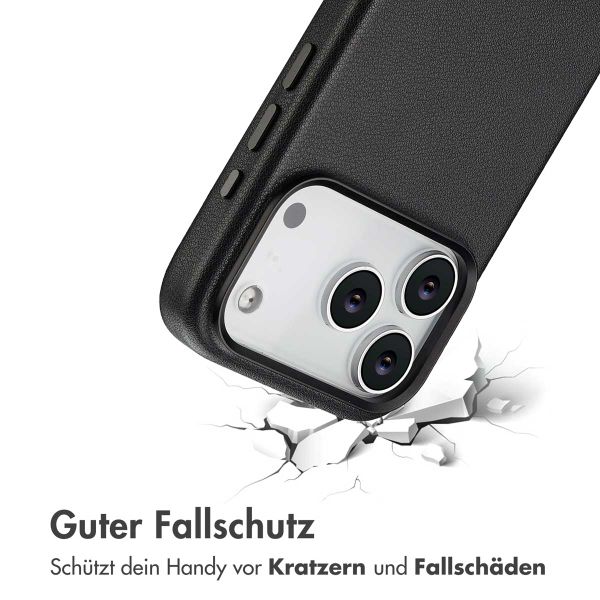 Accezz MagSafe Leather Backcover Apple iPhone 17 Pro - Onyx Black