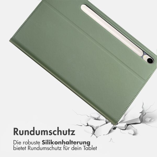 Accezz Classic Klapphülle Samsung Galaxy Tab S9 11.0 Zoll / S10 Lite / S10 FE / S9 FE 10.9 Zoll - Grün