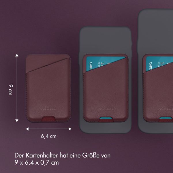Accezz Lederkartenhalter - Geeignet für MagSafe und Qi2 - Heath Purple