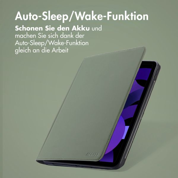 Accezz Classic Klapphülle Apple iPad 11 (2025) 11 Zoll A16 / iPad 10 (2022) 10.9 Zoll - Grün