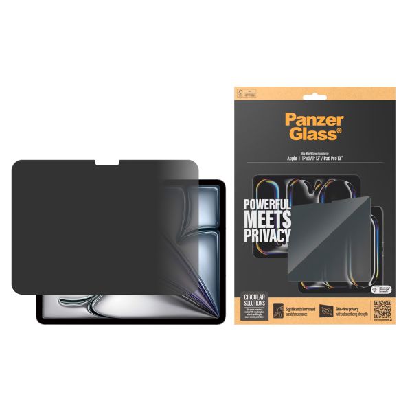 PanzerGlass Privacy Displayschutz Ultra-Wide Fit Apple iPad Pro 13 (2025) M5 / (2024) M4 / Air 13 Zoll (2026) M4 / (2025) M3 / (2024) M2