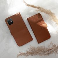 Selencia Echtleder Klapphülle Samsung Galaxy A20e - Hellbraun