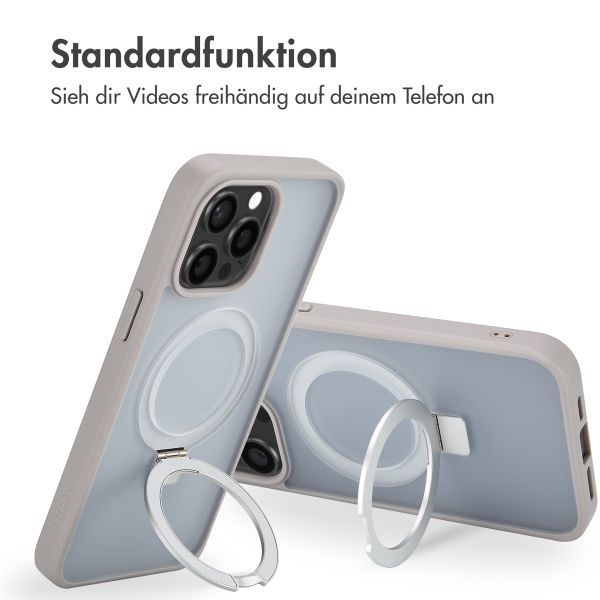 Accezz Ring Stand Backcover mit MagSafe Apple iPhone 15 Pro Max - Grau
