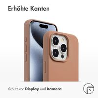 Accezz Liquid Silikoncase mit MagSafe Apple iPhone 15 Pro Max - Hellbraun