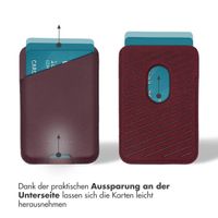 Accezz Lederkartenhalter - Geeignet für MagSafe und Qi2 - Heath Purple