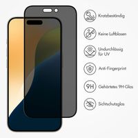 Accezz Privacy Displayschutz aus gehärtetem Glas Apple iPhone 17 / 17 Pro / 16 Pro