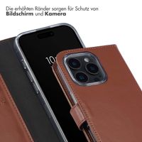 Selencia Echtleder Klapphülle Apple iPhone 16 Pro - Hellbraun