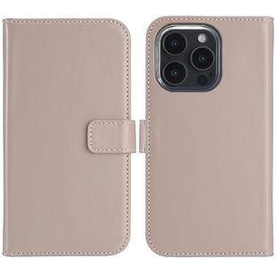 Selencia Echtleder Klapphülle Apple iPhone 16 Pro - Dusty Pink