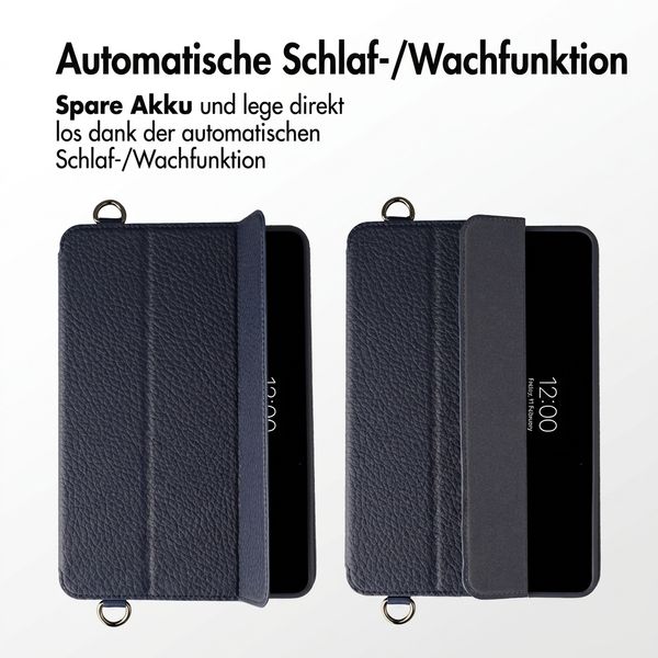 Accezz Dreifach Bookcase mit Handschlaufe Apple iPad Mini 5 (2019) / Mini 4 (2015) - Dunkelblau