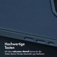 Accezz MagSafe Leather Backcover Apple iPhone 17e / 16e - Nightfall Blue