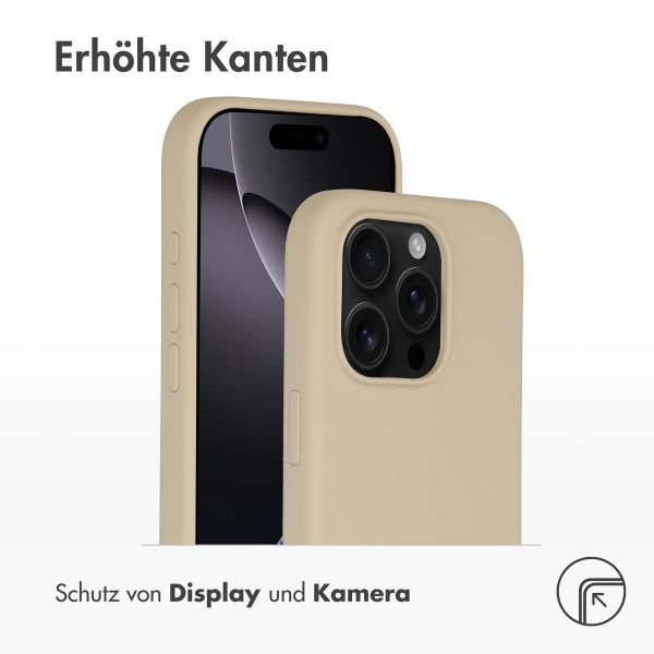 Accezz Liquid Silikoncase mit MagSafe Apple iPhone 16 Pro - Stone