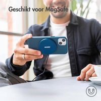 Accezz Leather Backcover mit MagSafe Apple iPhone 14 Plus - Dunkelblau