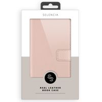 Selencia Echtleder Klapphülle Apple iPhone 12 (Pro) - Dusty Pink
