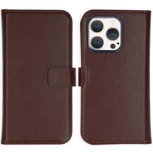 Selencia Echtleder Klapphülle Apple iPhone 15 Pro - Braun