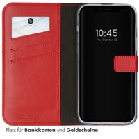 Selencia Echtleder Klapphülle Apple iPhone 14 - Rot