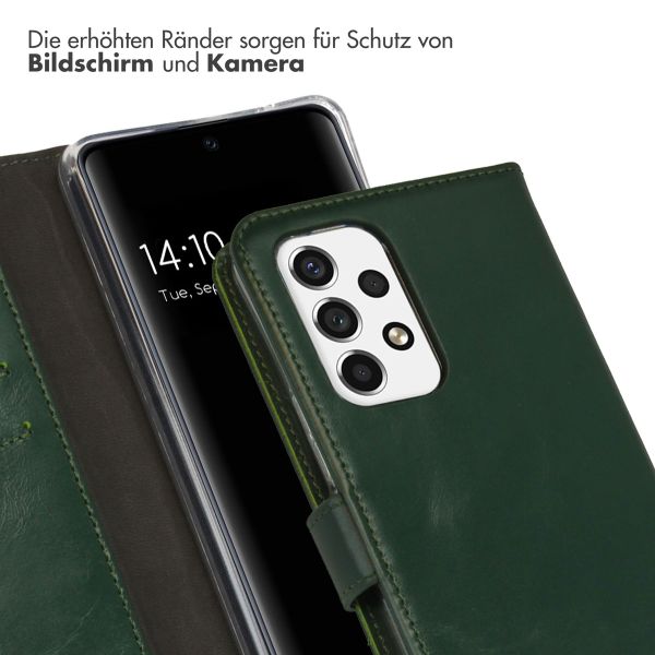 Selencia Echtleder Klapphülle Samsung Galaxy A53 - Grün