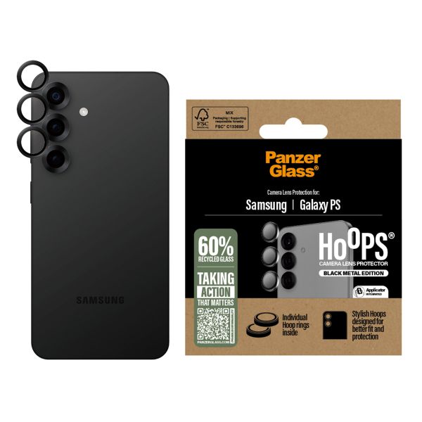 PanzerGlass Hoops Optic Rings Kameraschutz Samsung Galaxy S25 Edge - Schwarz