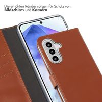 Selencia Echtleder Klapphülle Samsung Galaxy A26 - Hellbraun