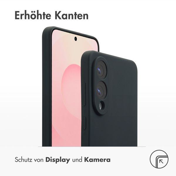 Accezz Liquid Silikoncase mit MagSafe Samsung Galaxy S25 Edge - Schwarz