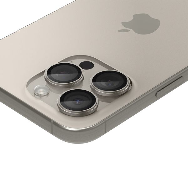 Spigen Optik Pro EZ Fit Lens Protector 2er-Pack Apple iPhone 16 Pro (Max) / 15 Pro (Max) - Titanium