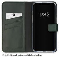 Selencia Echtleder Klapphülle Apple iPhone 15 - Grün