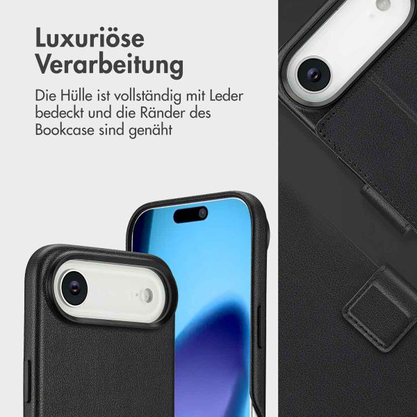 Accezz 2-in-1 Klapphülle aus Leder mit MagSafe Apple iPhone Air - Onyx Black