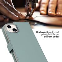 Selencia Echtleder Klapphülle Apple iPhone 14 Plus - Air Blue