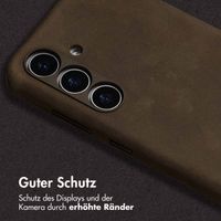 Accezz Vintage Leather Magsafe Backcover Samsung Galaxy S25 / S24 - Rustic Brown