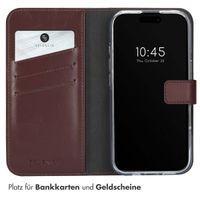 Selencia Echtleder Klapphülle Apple iPhone 16 - Braun