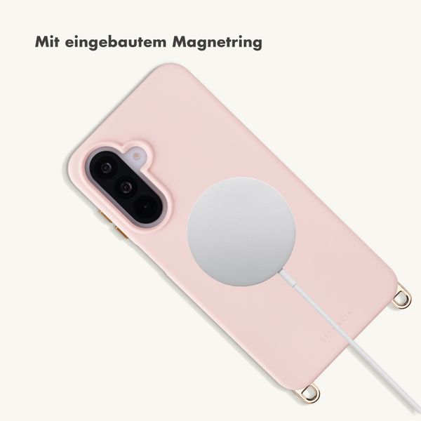 Selencia Rivièra Backcover mit MagSafe mit abnehmbaren Haken Samsung Galaxy A18 / A17 / A16 / A26 - Sorbet Pink