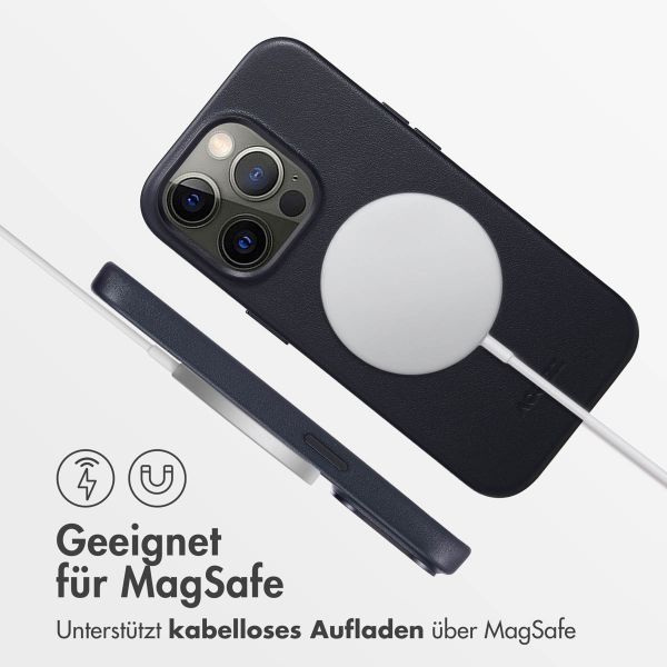 Accezz MagSafe Leather Backcover Apple iPhone 14 Pro - Onyx Black