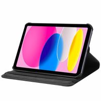 Accezz 360° drehbare Klapphülle Apple iPad 11 (2025) 11 Zoll A16 / iPad 10 (2022) 10.9 Zoll - Schwarz
