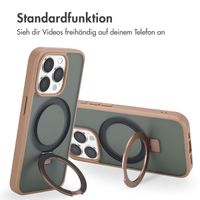 Accezz Ring Stand Backcover mit MagSafe Apple iPhone 15 Pro - Braun