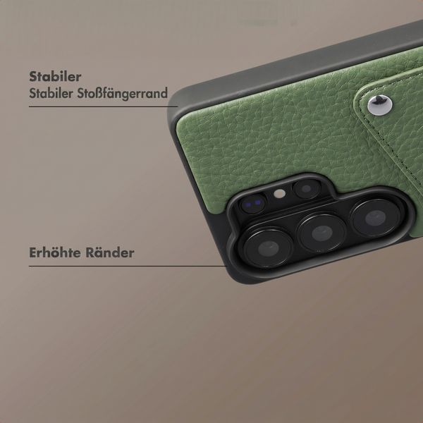 Selencia Riva Back Cover mit Kartenfach Samsung Galaxy S26 Ultra - Sage Green