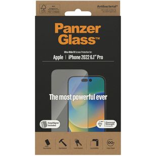 PanzerGlass Ultra-Wide Fit Antibakterieller Displayschutz mit Applikator Apple iPhone 14 Pro