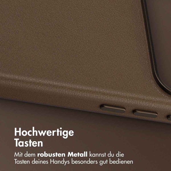 Accezz MagSafe Leather Backcover Apple iPhone 17 Pro Max - Kaffeebraun