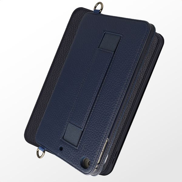 Accezz Dreifach Bookcase mit Handschlaufe Apple iPad Mini 5 (2019) / Mini 4 (2015) - Dunkelblau