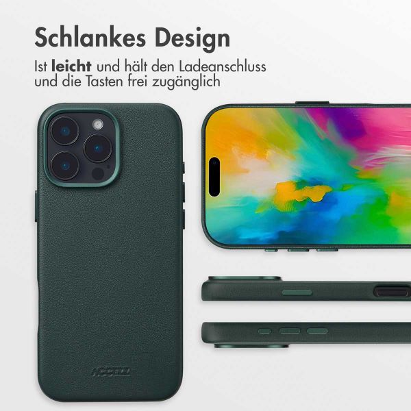 Accezz MagSafe Leather Backcover Apple iPhone 16 Pro Max - Cedar Green