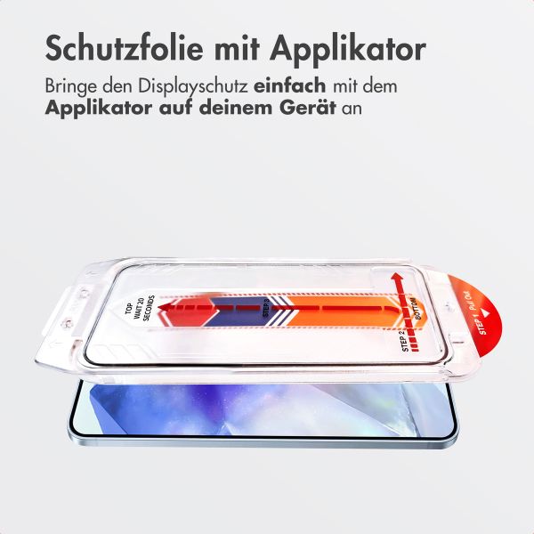Accezz Gehärteter Glas-Schutz + Applikator Samsung Galaxy A55
