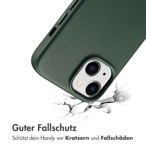Accezz MagSafe Leather Backcover Apple iPhone 15 - Cedar Green