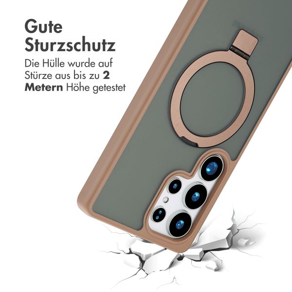 Accezz Ring Stand Backcover mit MagSafe Samsung Galaxy S25 Ultra - Braun