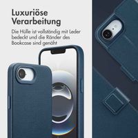 Accezz 2-in-1 Klapphülle aus Leder mit MagSafe Apple iPhone 17e / 16e - Nightfall Blue