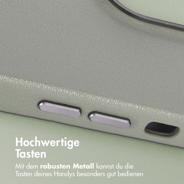 Accezz MagSafe Leather Backcover Apple iPhone 14 Pro - Light Grey