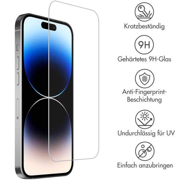Accezz Displayschutz 2er-pack aus gehärtetem Glas Apple iPhone 15 / 15 Pro / 16