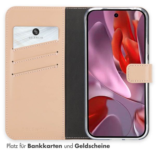 Selencia Echtleder Klapphülle Google Pixel 9A - Dusty Pink