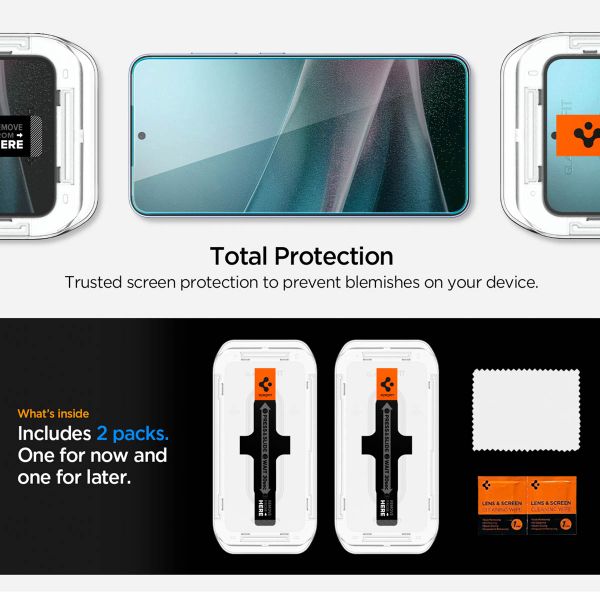 Spigen GLAStR Privacy EZ Fit Displayschutzfolie + Applicator - 2er-Pack Samsung Galaxy S24 Plus / S25 Plus