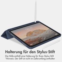 Accezz Smarte Klapphülle aus Silikon Apple iPad Air 11 Zoll (2026) M4 / (2025) M3 / (2024) M2 / Air 5 (2022) / Air 4 (2020) - Dunkelblau